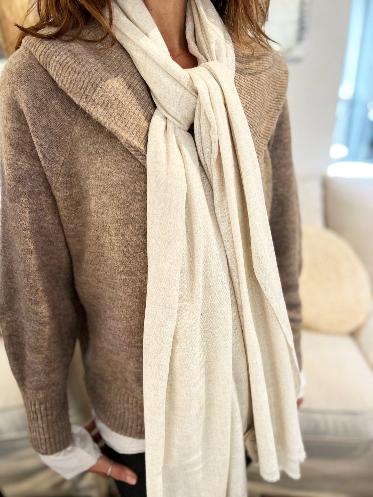 PASHMINA WOOL CREMA